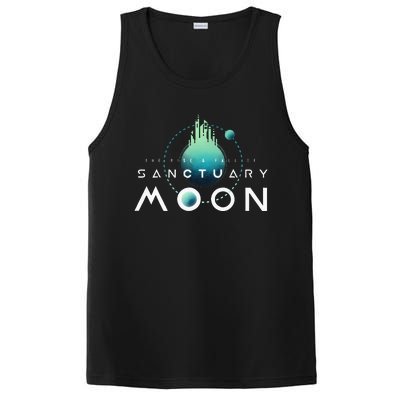 Sanctuary Moon Murderbot Funny Moon Space Science Fiction PosiCharge Competitor Tank