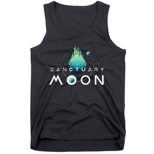 Sanctuary Moon Murderbot Funny Moon Space Science Fiction Tank Top