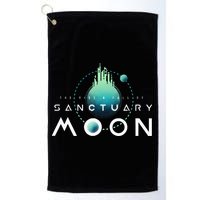 Sanctuary Moon Murderbot Funny Moon Space Science Fiction Golf Towel