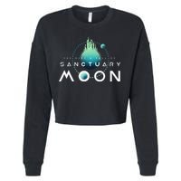 Sanctuary Moon Murderbot Funny Moon Space Science Fiction Cropped Pullover Crew