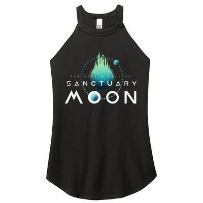 Sanctuary Moon Murderbot Funny Moon Space Science Fiction Women's Perfect Tri Rocker Tank