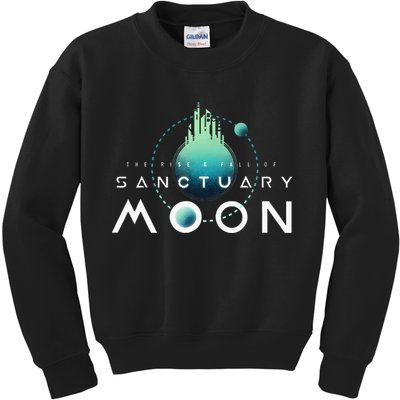 Sanctuary Moon Murderbot Funny Moon Space Science Fiction Kids Sweatshirt