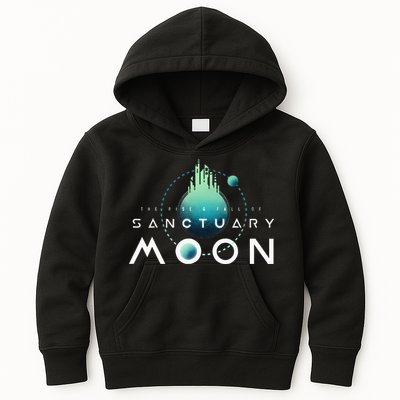 Sanctuary Moon Murderbot Funny Moon Space Science Fiction Kids Hoodie