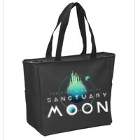 Sanctuary Moon Murderbot Funny Moon Space Science Fiction Zip Tote Bag