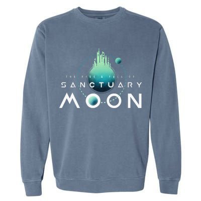 Sanctuary Moon Murderbot Funny Moon Space Science Fiction Garment-Dyed Sweatshirt
