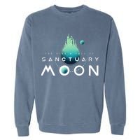 Sanctuary Moon Murderbot Funny Moon Space Science Fiction Garment-Dyed Sweatshirt