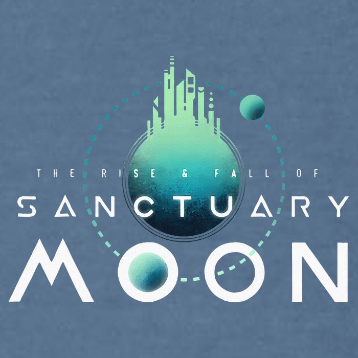 Sanctuary Moon Murderbot Funny Moon Space Science Fiction Garment-Dyed Sweatshirt