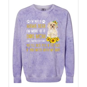 Sunflower Morkie Mom Mothers Day Dog Mom Cute Gift Colorblast Crewneck Sweatshirt