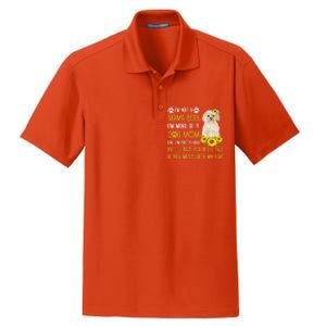 Sunflower Morkie Mom Mothers Day Dog Mom Cute Gift Dry Zone Grid Polo