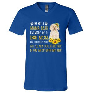 Sunflower Morkie Mom Mothers Day Dog Mom Cute Gift V-Neck T-Shirt