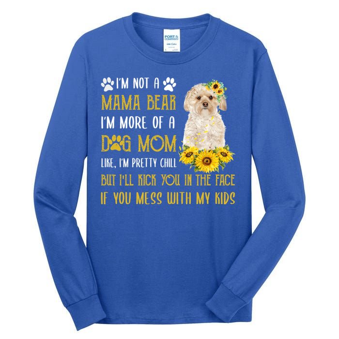 Sunflower Morkie Mom Mothers Day Dog Mom Cute Gift Tall Long Sleeve T-Shirt