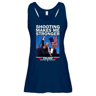 Shooting Makes Me Stronger Donald Trump 2024 Shot Assassination Attempt Ladies Essential Flowy Tank