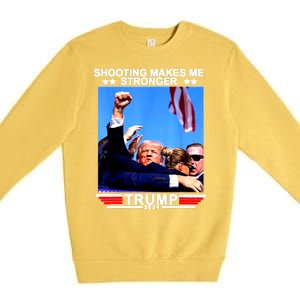 Shooting Makes Me Stronger Trump 2024 Premium Crewneck Sweatshirt