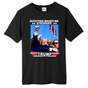 Shooting Makes Me Stronger Trump 2024 Tall Fusion ChromaSoft Performance T-Shirt