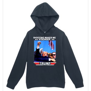 Shooting Makes Me Stronger Trump 2024 Urban Pullover Hoodie