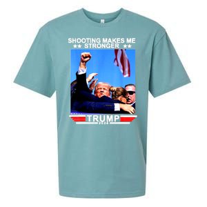 Shooting Makes Me Stronger Trump 2024 Sueded Cloud Jersey T-Shirt