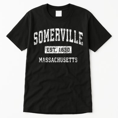 Somerville Massachusetts Ma Vintage Established Sports Tall T-Shirt