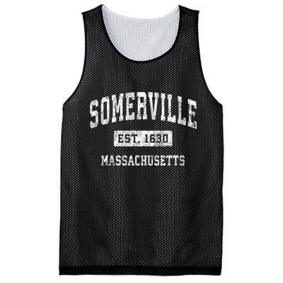 Somerville Massachusetts Ma Vintage Established Sports Mesh Reversible Basketball Jersey Tank