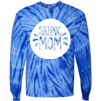 Skiing Mom Mother Skier Ski Gift Tie-Dye Long Sleeve Shirt