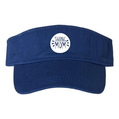 Skiing Mom Mother Skier Ski Gift Valucap Bio-Washed Visor