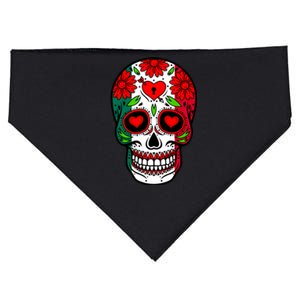 Mexican Sugar Skull USA-Made Doggie Bandana