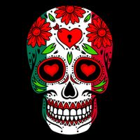 Mexican Sugar Skull USA-Made Doggie Bandana