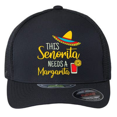 Senorita Margarita Mexican Fiesta Funny Cinco De Mayo Flexfit Unipanel Trucker Cap