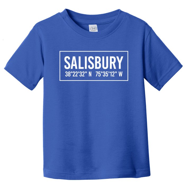 Salisbury Md Maryland Funny City Coordinates Home Roots Gift Toddler T-Shirt