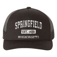 Springfield Massachusetts Ma Vintage Established Sports Yupoong Adult 5-Panel Trucker Hat