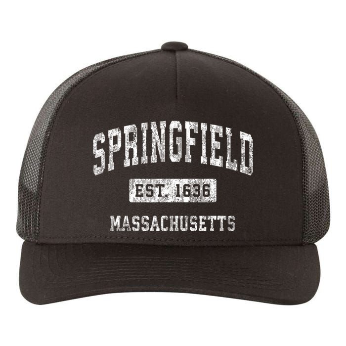 Springfield Massachusetts Ma Vintage Established Sports Yupoong Adult 5-Panel Trucker Hat