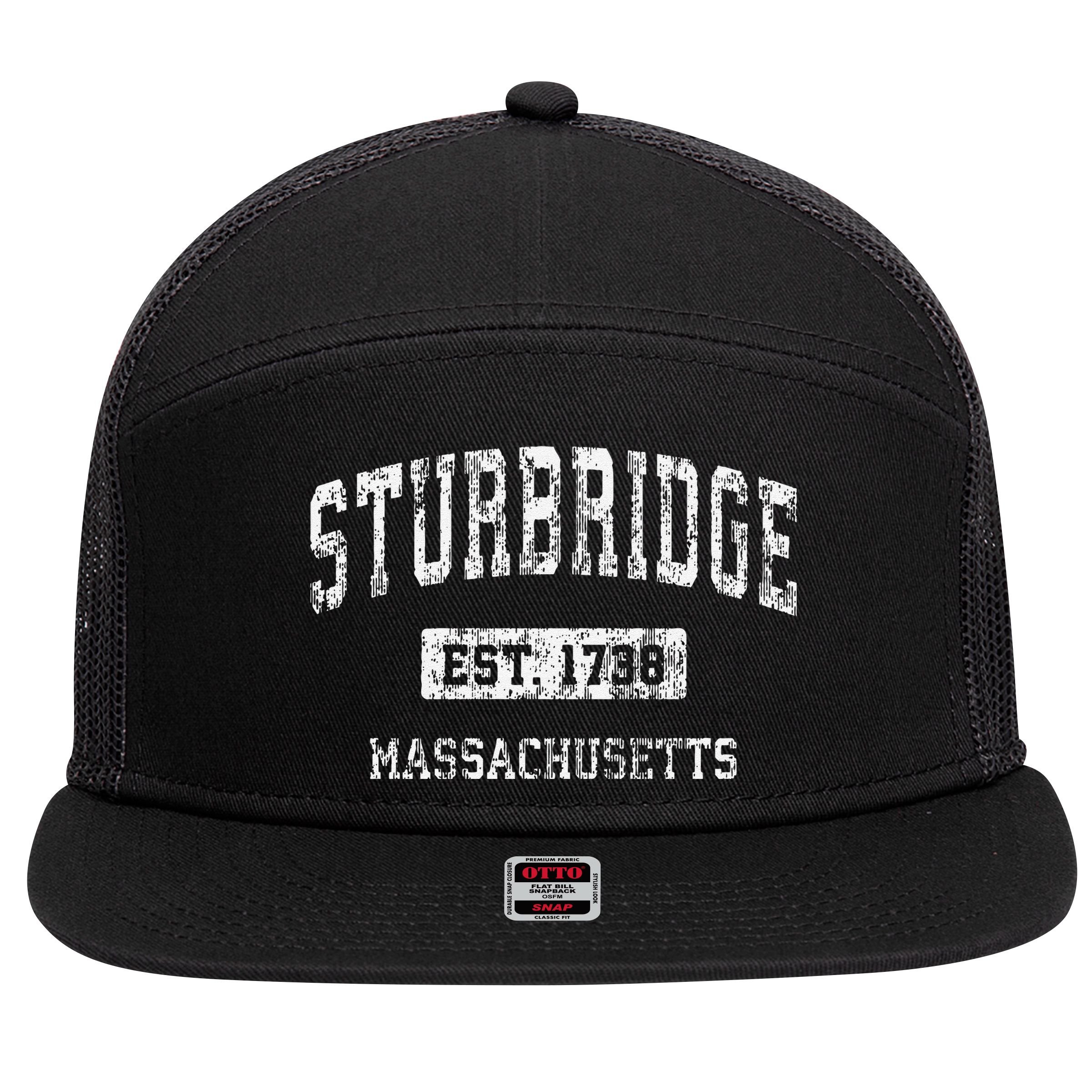 Sturbridge Massachusetts Ma Vintage Established 7 Panel Mesh Trucker Snapback Hat