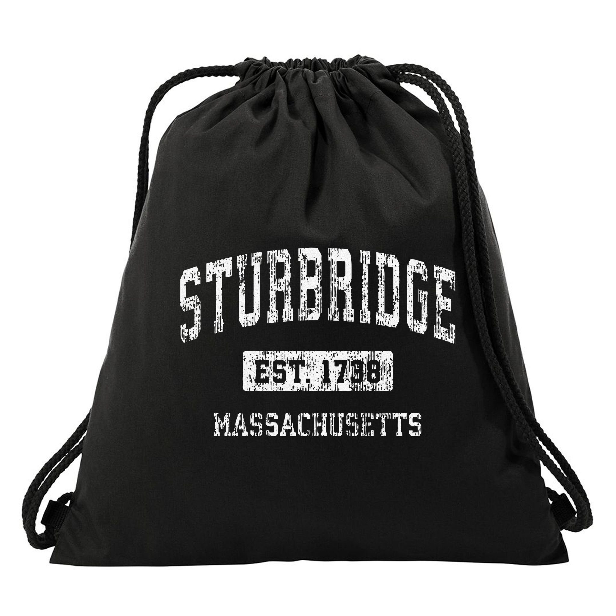 Sturbridge Massachusetts Ma Vintage Established Drawstring Bag