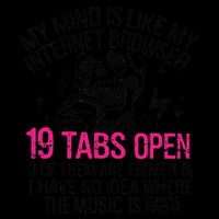 Skeleton My Mind Is Like My Internet Browser 19 Tabs Open Tank Top