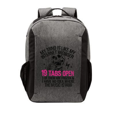 Skeleton My Mind Is Like My Internet Browser 19 Tabs Open Vector Backpack