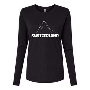 Switzerland Matterhorn Mountaineer Snow Ski Lovers Gift Meaningful Gift Womens Cotton Relaxed Long Sleeve T-Shirt