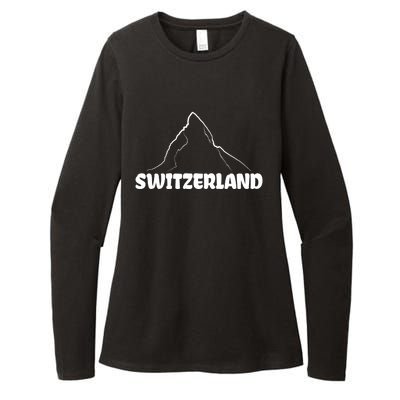 Switzerland Matterhorn Mountaineer Snow Ski Lovers Gift Meaningful Gift Womens CVC Long Sleeve Shirt