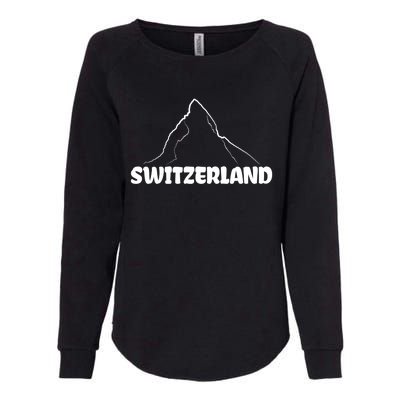 Switzerland Matterhorn Mountaineer Snow Ski Lovers Gift Meaningful Gift Womens California Wash Sweatshirt