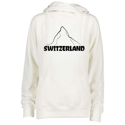 Switzerland Matterhorn Mountaineer Snow Ski Lovers Gift Meaningful Gift Womens Funnel Neck Pullover Hood