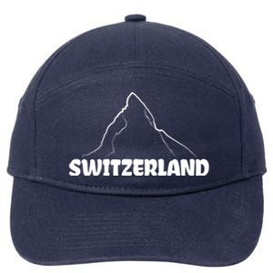 Switzerland Matterhorn Mountaineer Snow Ski Lovers Gift Meaningful Gift 7-Panel Snapback Hat