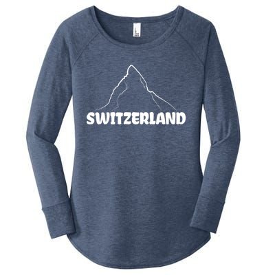 Switzerland Matterhorn Mountaineer Snow Ski Lovers Gift Meaningful Gift Women's Perfect Tri Tunic Long Sleeve Shirt