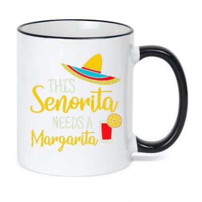 Senorita Margarita Mexican Fiesta Funny Cinco De Mayo 11oz Black Color Changing Mug