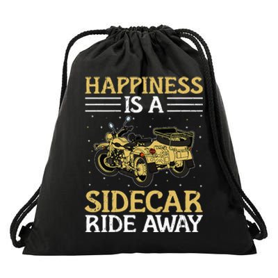 Sidecar Motorcycle Motorcyclist Bike Motorbike Sidecar Rider Drawstring Bag