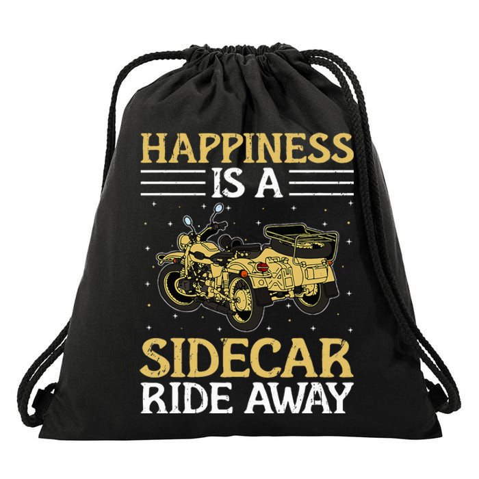 Sidecar Motorcycle Motorcyclist Bike Motorbike Sidecar Rider Drawstring Bag