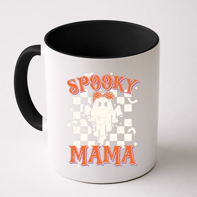 Spooky Mama Mom Cute Ghost Retro Spooky Season Halloween Mug