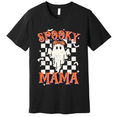 Spooky Mama Mom Cute Ghost Retro Spooky Season Halloween Premium T-Shirt