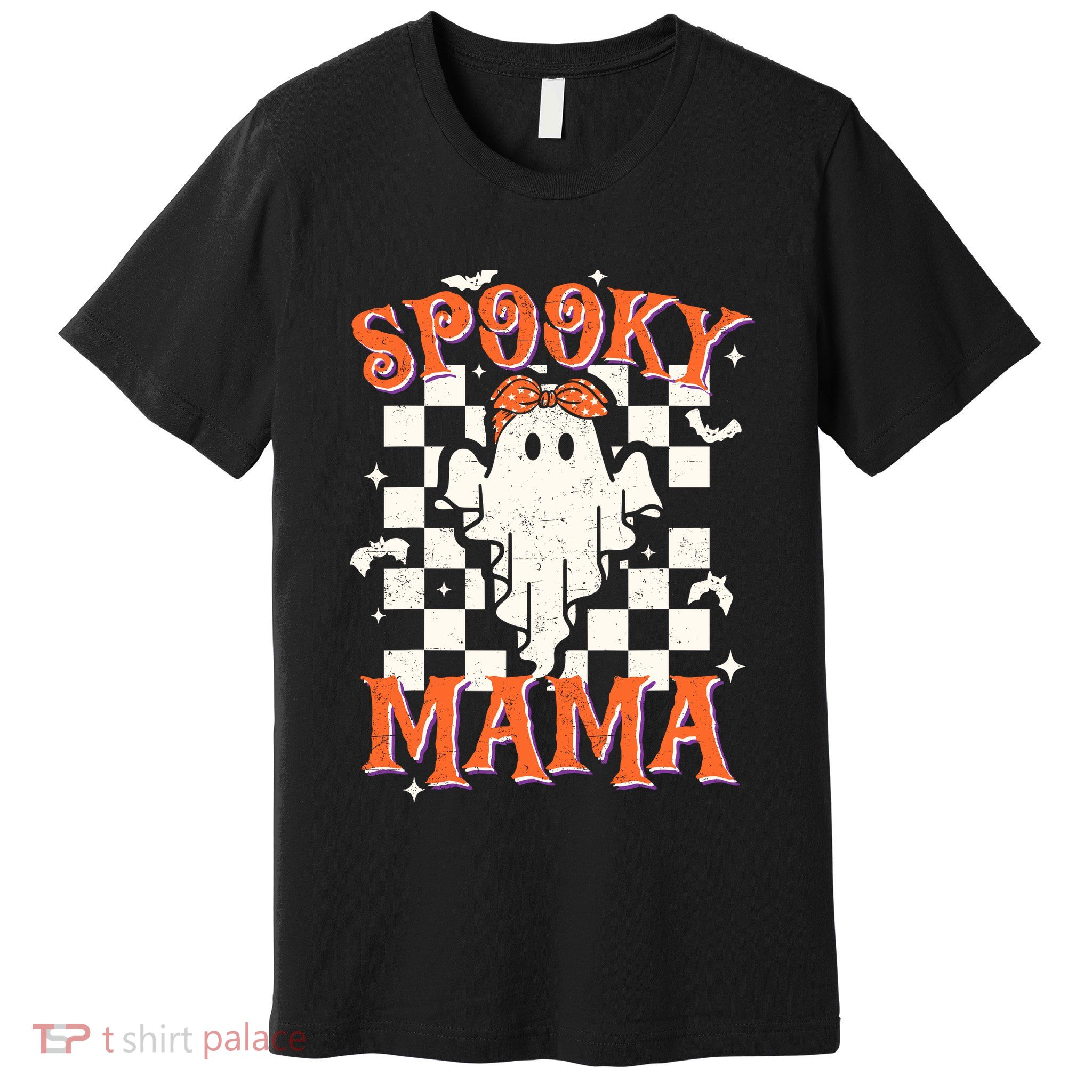 Spooky Mama Mom Cute Ghost Retro Spooky Season Halloween Premium T-Shirt