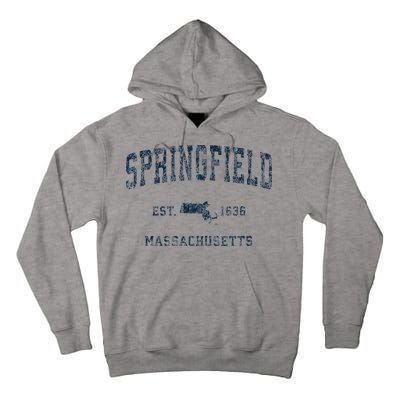 Springfield Massachusetts Ma Vintage Sports Print Tall Hoodie