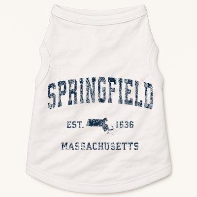 Springfield Massachusetts Ma Vintage Sports Print Doggie Tank