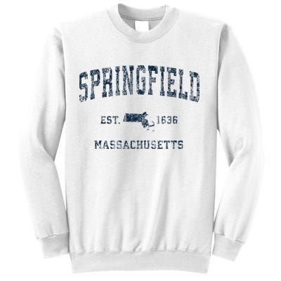 Springfield Massachusetts Ma Vintage Sports Print Sweatshirt