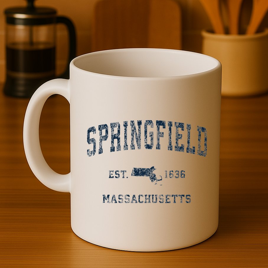 Springfield Massachusetts Ma Vintage Sports Print Mug
